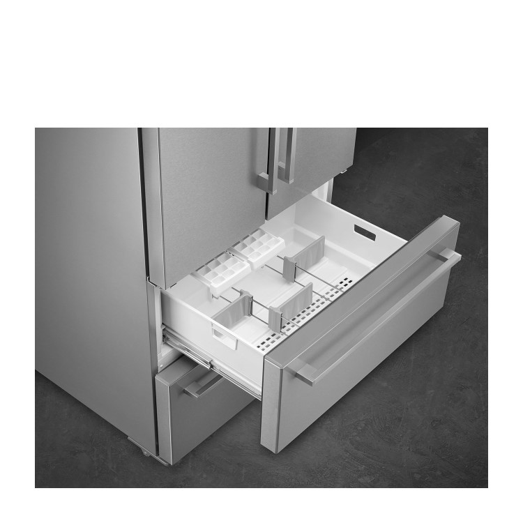 Refurbished Smeg FQ55FXDF Freestanding 508 Litre American Fridge Freezer Stainless Steel