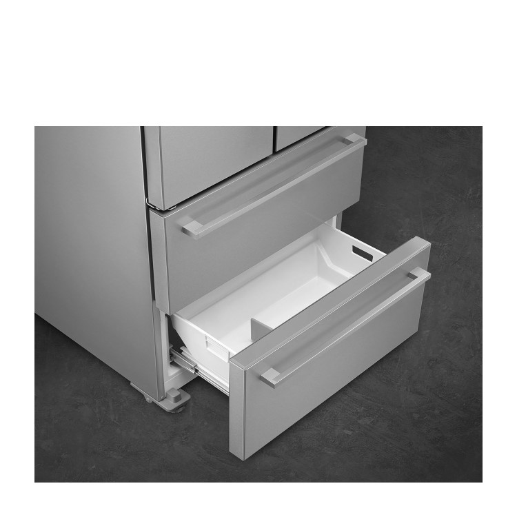 Refurbished Smeg FQ55FXDF Freestanding 508 Litre American Fridge Freezer Stainless Steel