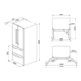 Refurbished Smeg FQ55FXDF Freestanding 508 Litre American Fridge Freezer Stainless Steel