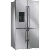 GRADE A2 - Smeg FQ75XPED Stainless Steel 4-Door American Fridge Freezer With Convertible Compartment And Ice And Water Dispenser