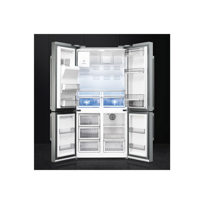 Smeg FQ75XPED Elite 4Door American Fridge Freezer With Convertible