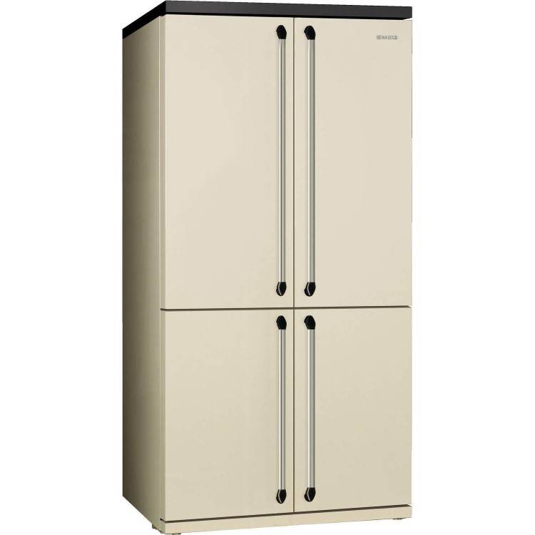 GRADE A3 - Smeg FQ960P 90cm Victoria Cream Freestanding Four Door Fridge Freezer