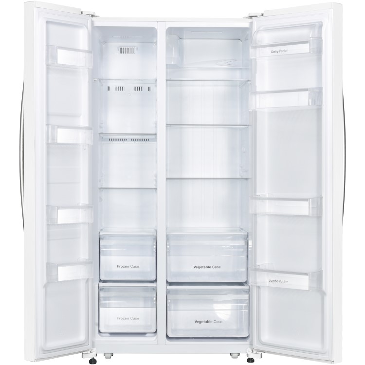 GRADE A2 - Daewoo FRAH52B3S Frost Free Side-by-side American Fridge Freezer - Silver