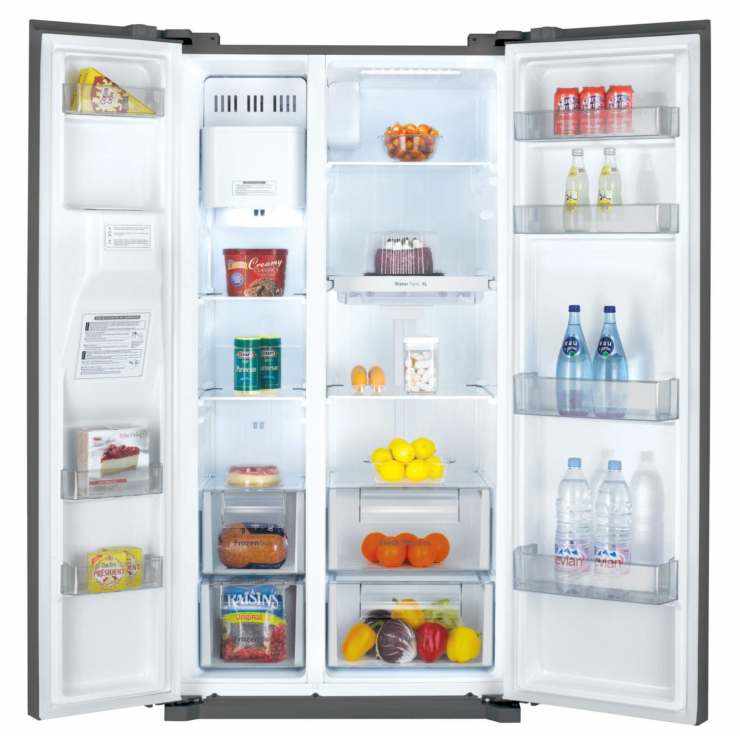 Daewoo FRAQ19PCS Sidebyside American Fridge Freezer Noplumb Ice And