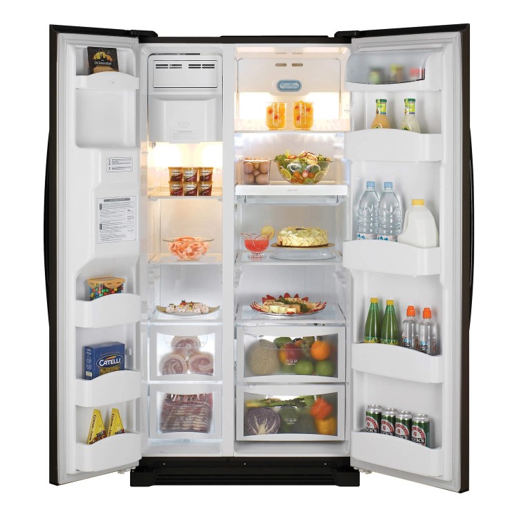 Daewoo FRAU21PCI Side-by-side American Fridge Freezer With Non-plumbed Ice And Water Dispenser Silve