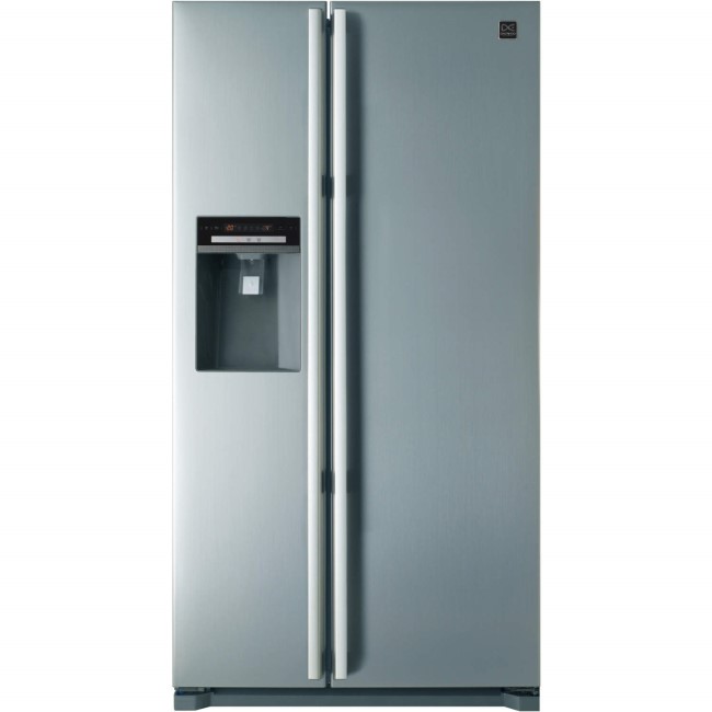 Daewoo FRAX22D3S Sidebyside American Fridge Freezer With Ice And Water Dispenser Silver