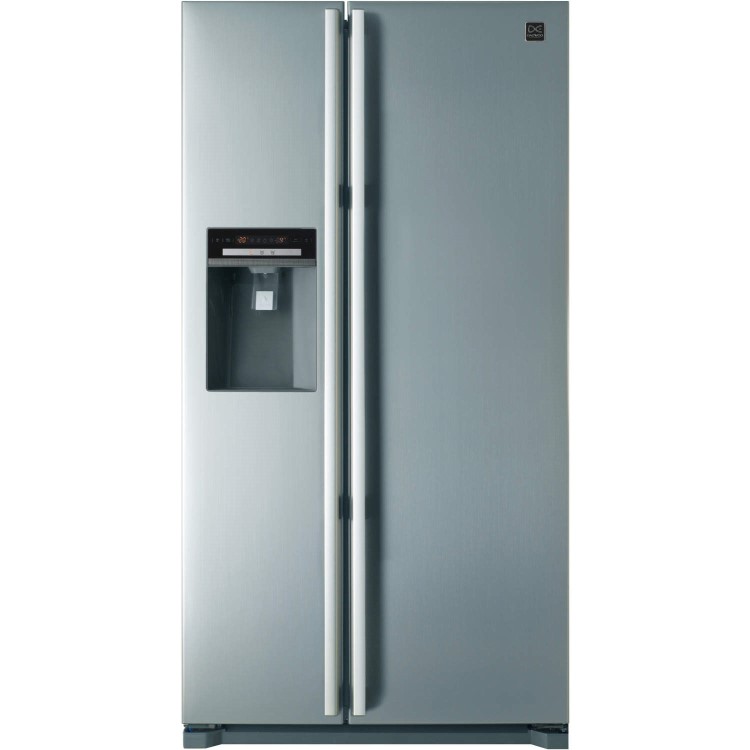 GRADE A1 - Daewoo FRAX22D3S Side-by-side American Fridge Freezer With Ice And Water Dispenser Silver