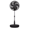 electriQ 12-inch Rechargeable and Foldable Black DC Pedestal Fan - Quiet Operation for Versatile Indoor and Outdoor Comfort