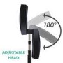 Refurbished electriQ 12-inch Rechargeable and Foldable Black Quiet DC Pedestal Fan