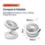 electriQ 6 inch Rechargeable and Foldable Quiet DC Fan with LED Light - Indoor or Outdoor