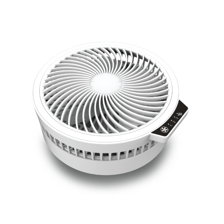 electriQ 6 inch Rechargeable and Foldable Quiet DC Fan with LED Light - Indoor or Outdoor