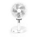 electriQ 6 inch Rechargeable and Foldable Quiet DC Fan with LED Light - Indoor or Outdoor