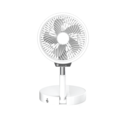 electriQ 6 inch Rechargeable and Foldable Quiet DC Fan with LED Light - Ideal for Indoor or Outdoor