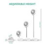 electriQ 6 inch Rechargeable and Foldable Quiet DC Fan with LED Light - Ideal for Indoor or Outdoor