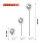 electriQ 6 inch Rechargeable and Foldable Quiet DC Fan with LED Light - Indoor or Outdoor