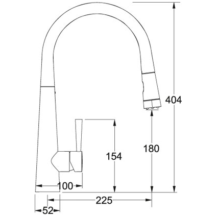 Franke Rolux Single Lever Tap with Pull-out Spray in Black