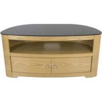 Blenheim Affinity Curved TV Stand 1100 Oak / Black Glass Blenheim Affinity Curved TV Stand 1100 Oak / Black Glass