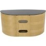 Blenheim Affinity Curved TV Stand 1100 Oak / Black Glass