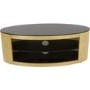 Buckingham Oval Affinity TV Stand 1100 Oak / Black Glass