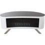 Bay Affinity Curved TV Stand 1150 Gloss White / Black Glass