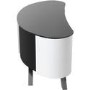 Bay Affinity Curved TV Stand 1150 Gloss White / Black Glass