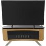 Bay Affinity Curved TV Stand 1150 Oak / Black Glass