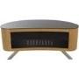 Bay Affinity Curved TV Stand 1150 Oak / Black Glass