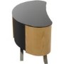 Bay Affinity Curved TV Stand 1150 Oak / Black Glass