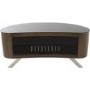 Bay Affinity Curved TV Stand 1150 Walnut / Black Glass