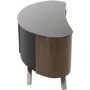 Bay Affinity Curved TV Stand 1150 Walnut / Black Glass