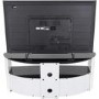 Burghley Affinity Curved TV Stand 1250 Gloss White / Black Glass