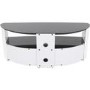 Burghley Affinity Curved TV Stand 1250 Gloss White / Black Glass