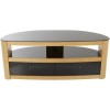 Burghley Affinity Curved TV Stand 1250 Oak / Black Glass