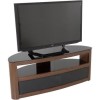 Burghley Affinity Curved TV Stand 1250 Walnut / Black Glass