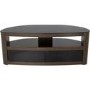 Burghley Affinity Curved TV Stand 1250 Walnut / Black Glass