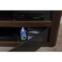 Burghley Affinity Curved TV Stand 1250 Walnut / Black Glass