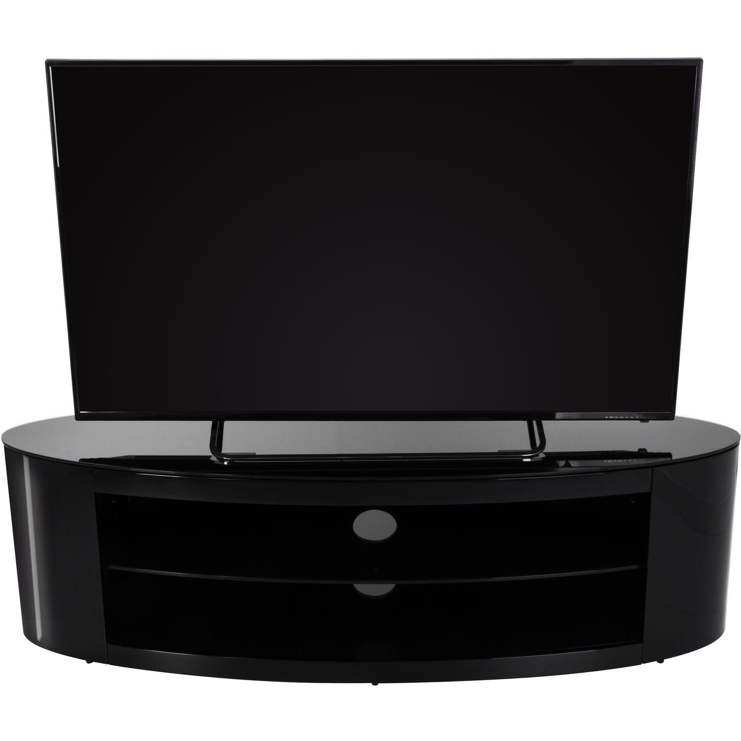 Buckingham Affinity Oval TV Stand 1400 Black / Black Glass