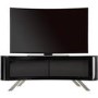 Bay Affinity Curved TV Stand 1500 Black / Black Glass