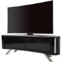 Bay Affinity Curved TV Stand 1500 Black / Black Glass