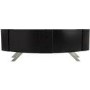 Bay Affinity Curved TV Stand 1500 Black / Black Glass