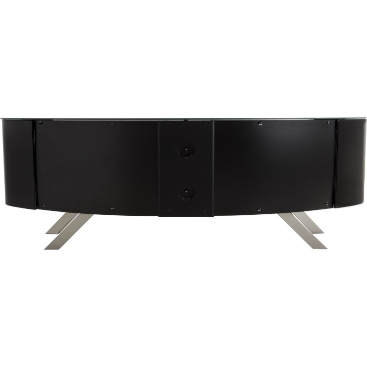 Bay Affinity Curved TV Stand 1500 Black / Black Glass