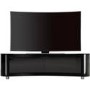 Bay Affinity Curved TV Stand 1500 Black / Black Glass