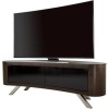 Bay Affinity Curved TV Stand 1500 Walnut / Black Glass