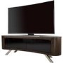 Bay Affinity Curved TV Stand 1500 Walnut / Black Glass