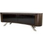 Bay Affinity Curved TV Stand 1500 Walnut / Black Glass