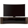 Bay Affinity Curved TV Stand 1500 Walnut / Black Glass