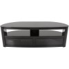 Burghley Affinity Curved TV Stand 1500 Black / Black Glass