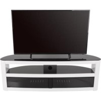 Burghley Affinity Curved TV Stand 1500 Gloss White / Black Glass Burghley Affinity Curved TV Stand 1500 Gloss White / Black Glass