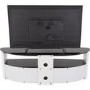 Burghley Affinity Curved TV Stand 1500 Gloss White / Black Glass