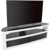Burghley Affinity Curved TV Stand 1500 Gloss White / Black Glass